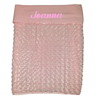 Dekentje met naam (Roze/Blauw)